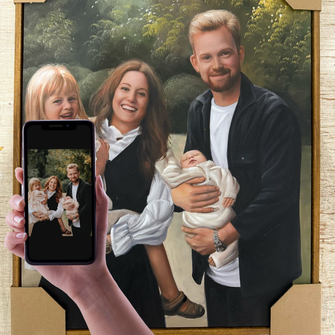 Håndmalet Maleri efter Foto