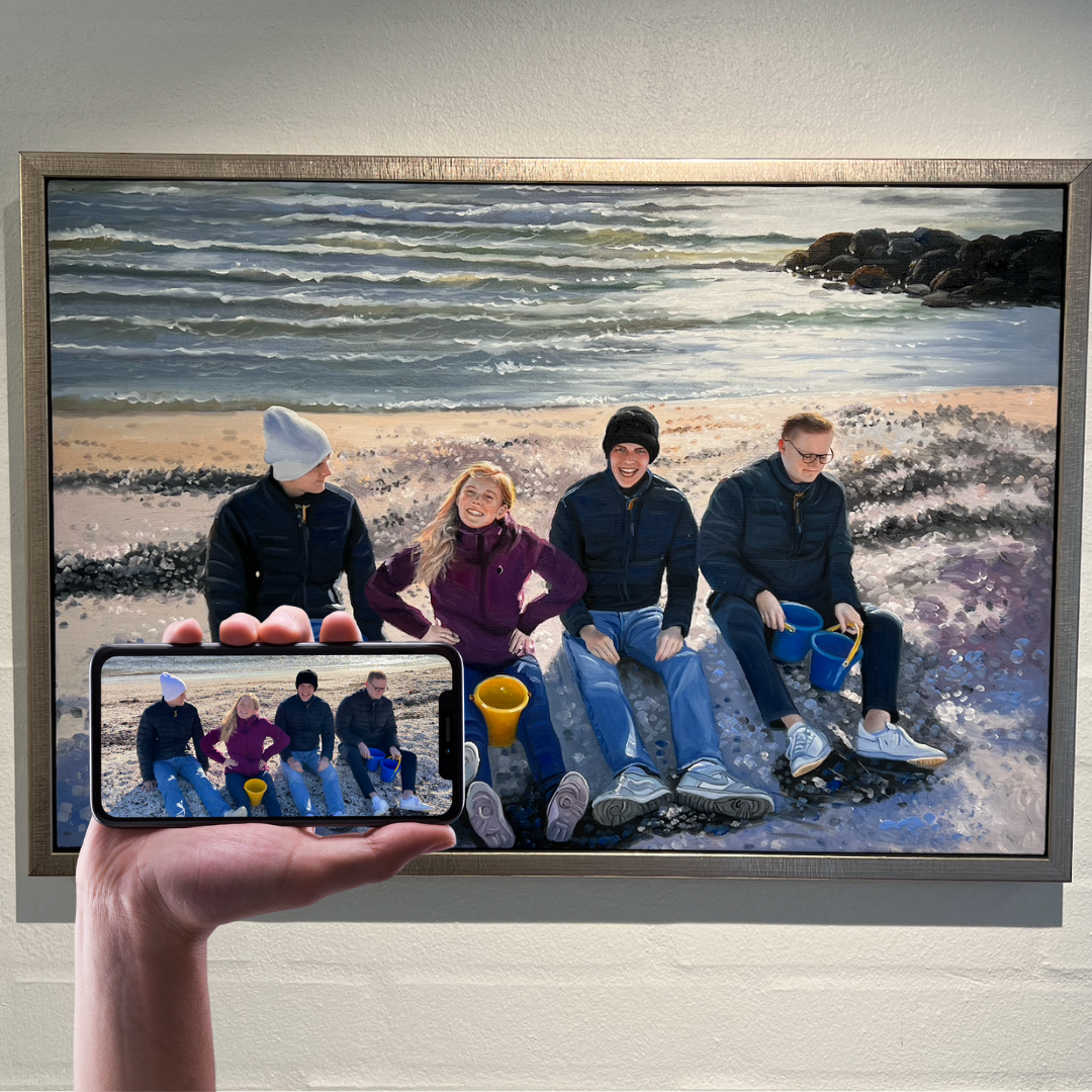 Håndmalet Maleri efter Foto